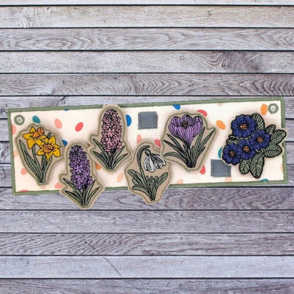 ITH Stickdatei Frühlingskranz 2026 🌸 Gesteck mit Blumen sticken