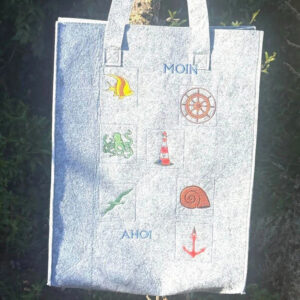 ITH Stickdatei Kranz und Schild Maritim