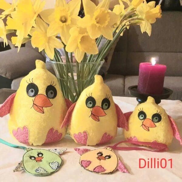 ITH Stickdatei Kuschelküken Kiki