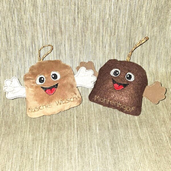 ITH Stickdatei Kuschelwuschel - ein süßer Anhänger