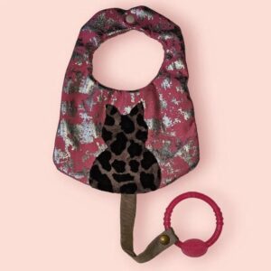 ITH Stickdatei Latz Druckknopf Katze