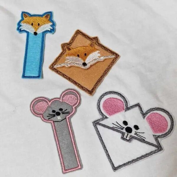 ITH Stickdatei Leseecken Lesezeichen