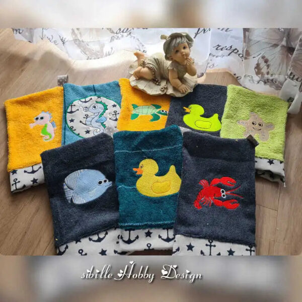 ITH Stickdatei Maritim Handtuchhänger Set