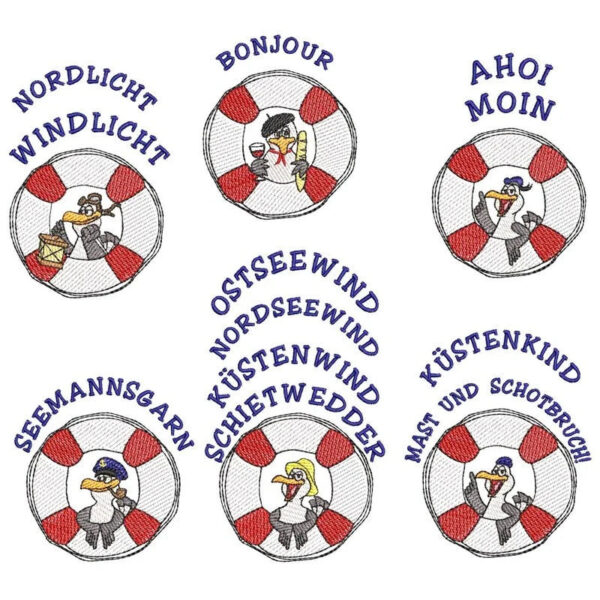 ITH Stickdatei Möwe Carlo spricht