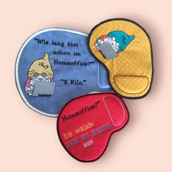 ITH Mousepad Stickdatei mit Sprüchen – 3 Größen