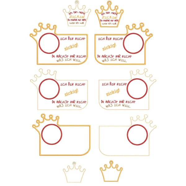 ITH Stickdatei Mugrug Krone