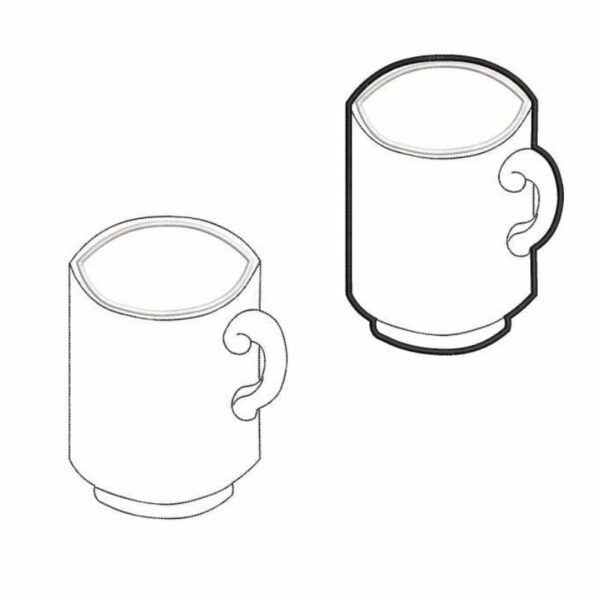 ITH Stickdatei Mugrug Tasche Kaffeepott