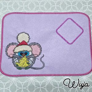 ITH Stickdatei Mugrug Weihnachtsmaus