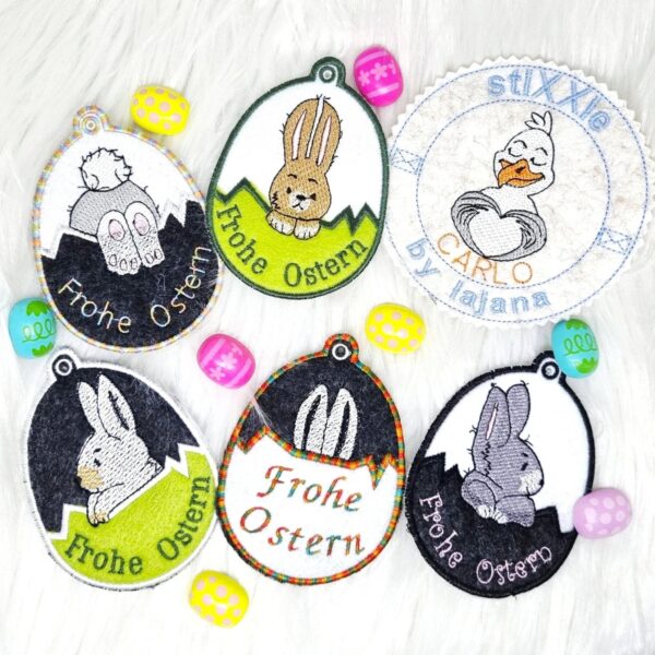 ITH Stickdatei Ostereier Hasen 2026 – 5 Motive