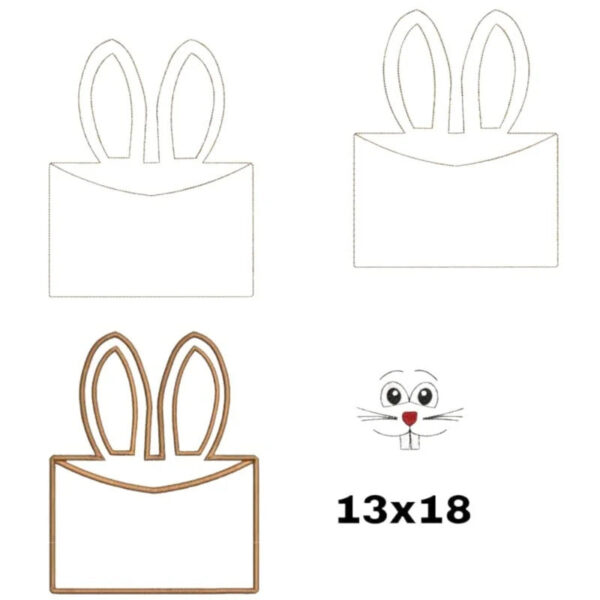 ITH Stickdatei Hasen Hülle