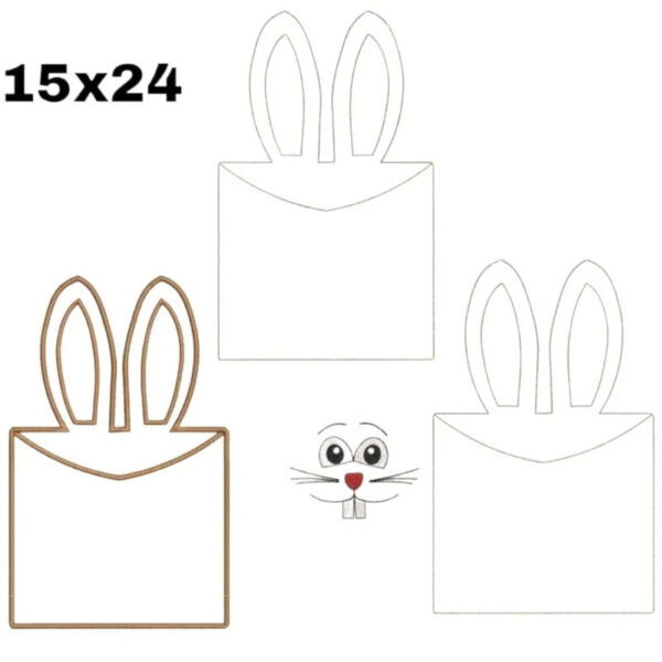 ITH Stickdatei Hasen Hülle