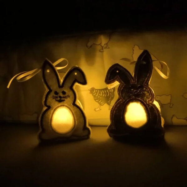 ITH Stickdatei Osterlichter 2026 – 4 Motive für LED Teelicht