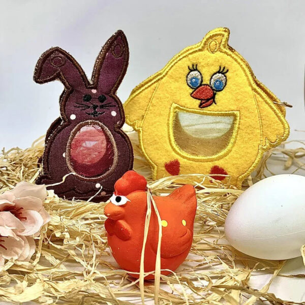 ITH Stickdatei Osterlichter 2026 – 4 Motive für LED Teelicht