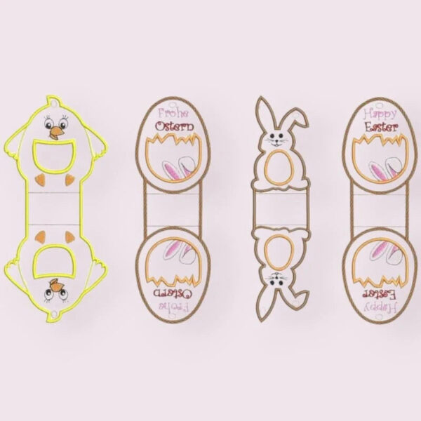 ITH Stickdatei Osterlichter 2026 – 4 Motive für LED Teelicht