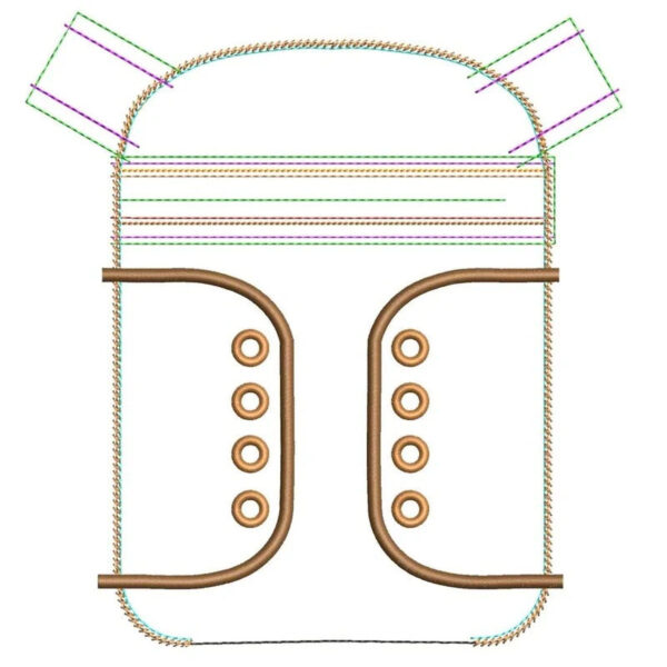 ITH Stickdatei RomeoBag Tasche Turnschuh