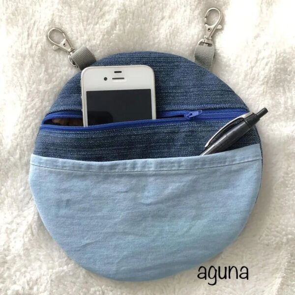 ITH Stickdatei runde Tasche in zwei Größen