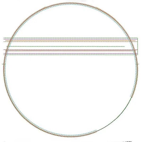 ITH Stickdatei runde Tasche in zwei Größen