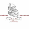 Stickdatei Santa Claus mit Schriftzügen