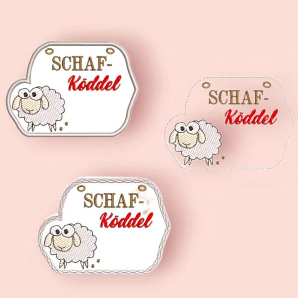 ITH Stickdatei Schaf Anhänger