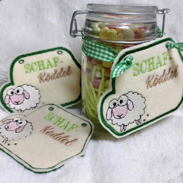 ITH Stickdatei Schaf Anhänger