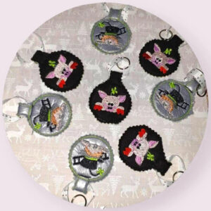 ITH Stickdatei Schlüsselanhänger Glücksbringer