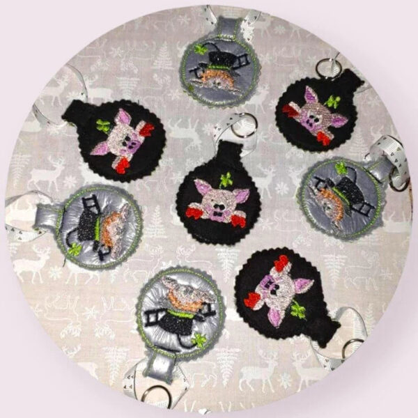 ITH Stickdatei Schlüsselanhänger Glücksbringer