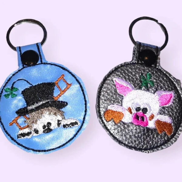 ITH Stickdatei Schlüsselanhänger Glücksbringer