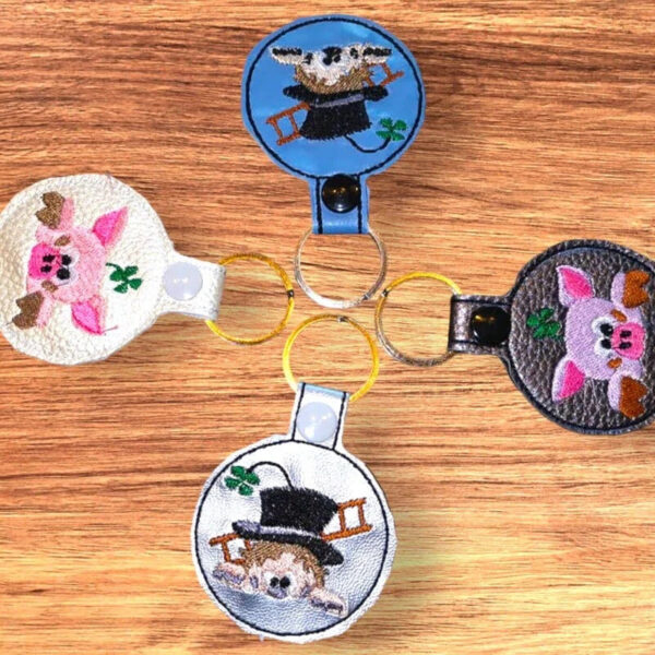 ITH Stickdatei Schlüsselanhänger Glücksbringer