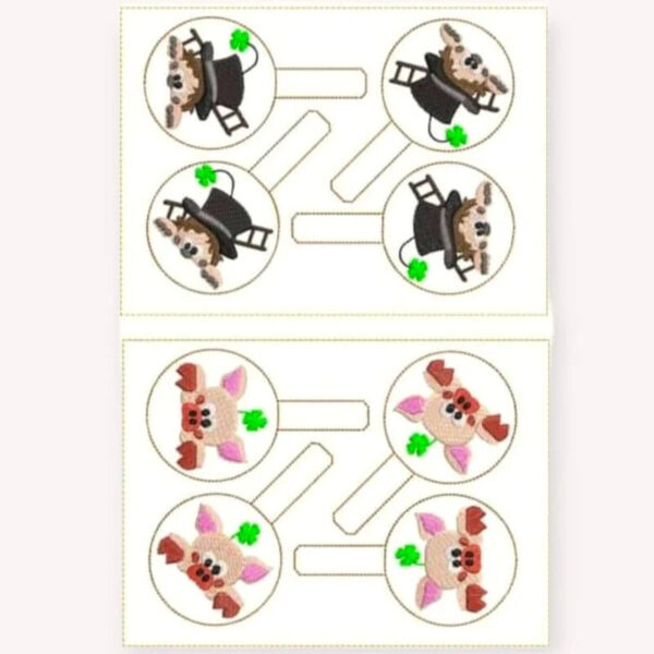 ITH Stickdatei Schlüsselanhänger Glücksbringer
