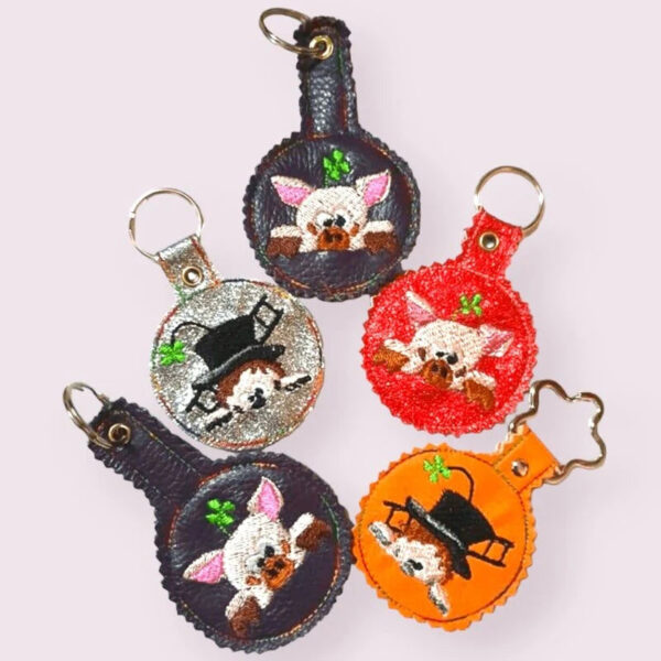 ITH Stickdatei Schlüsselanhänger Glücksbringer