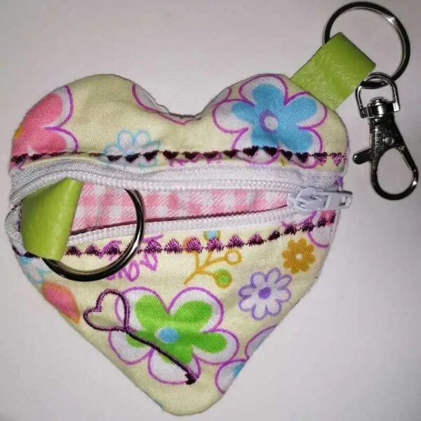 ITH Stickdatei Schlüsseltasche Herz