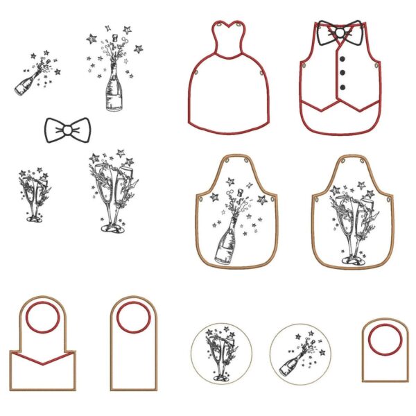 ITH Stickdatei Party Paket