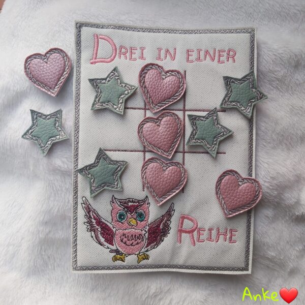 ITH Stickdatei Spiel 3 in einer Reihe