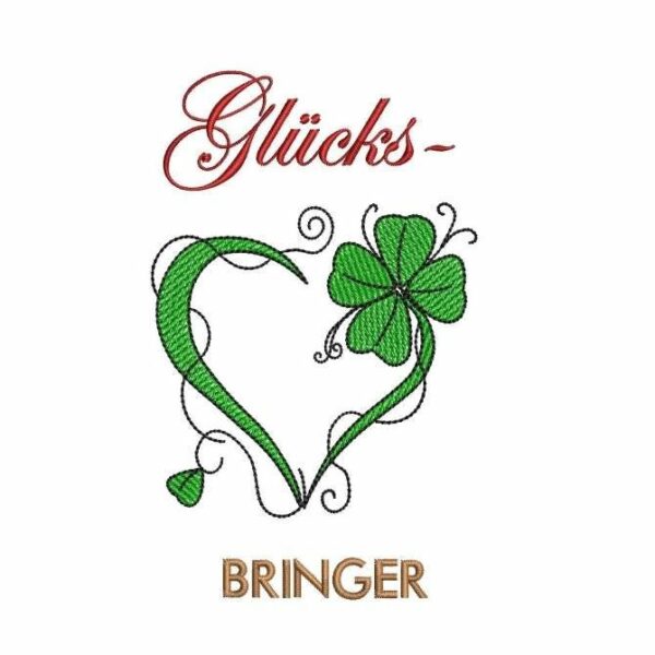 ITH Stickdatei Stabfigur und Stickdatei Glücksklee