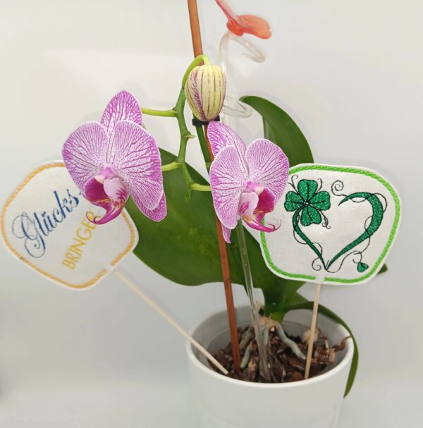 ITH Stickdatei Stabfigur und Stickdatei Glücksklee