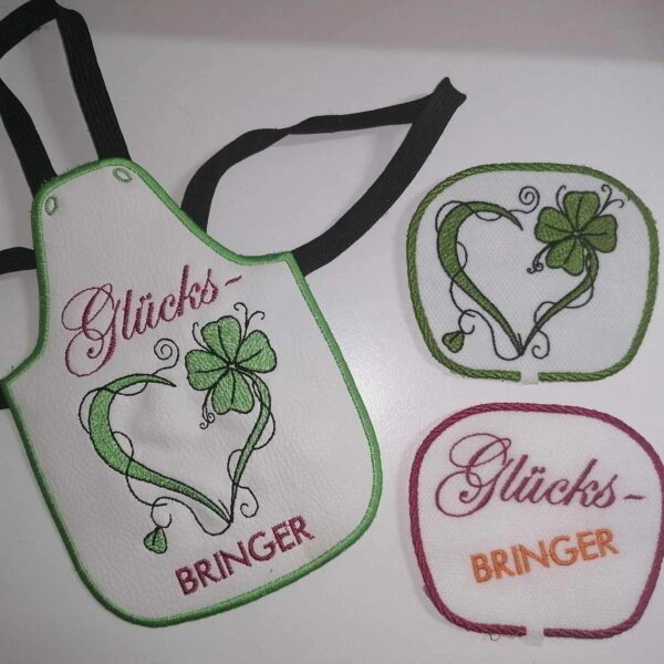 ITH Stickdatei Stabfigur und Stickdatei Glücksklee