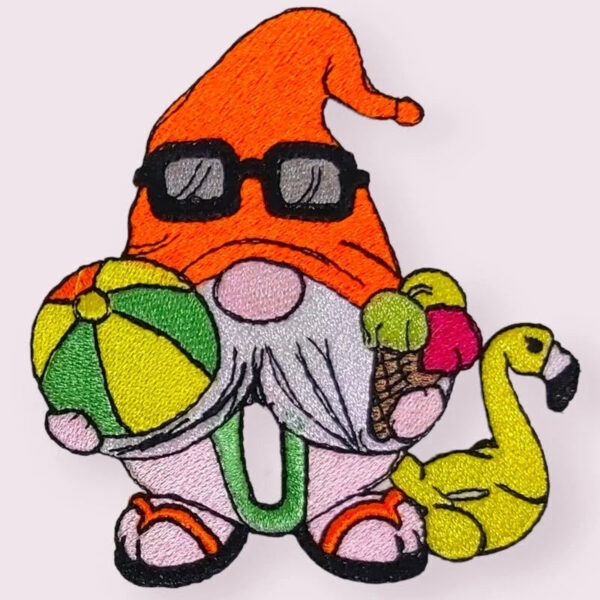 ITH Stickdatei Stabfigur und Vollstick Beach Wichtel