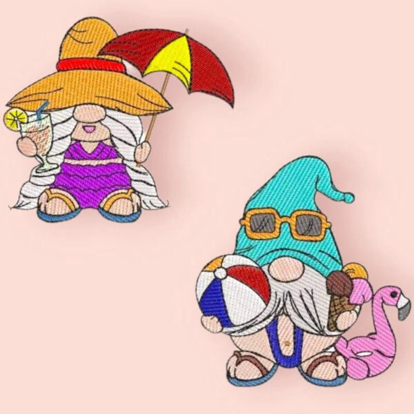 ITH Stickdatei Stabfigur und Vollstick Beach Wichtel