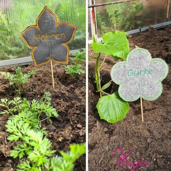 ITH Stickdatei Stabfiguren Blumen