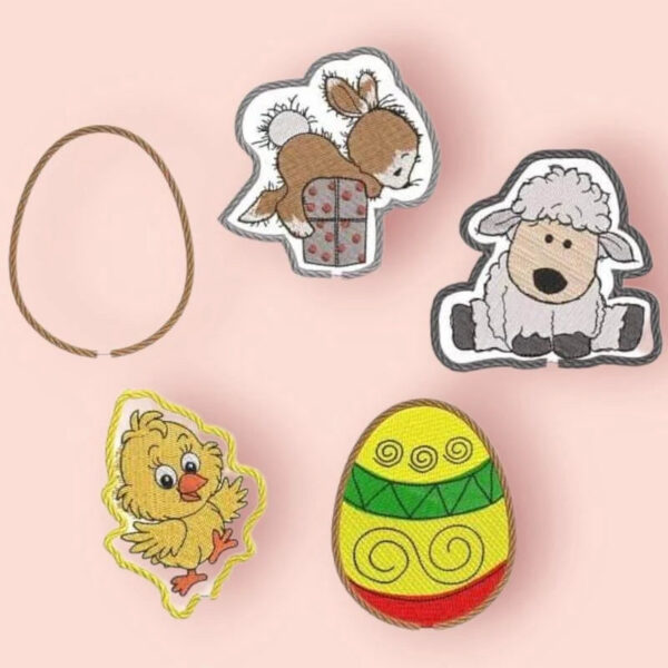 ITH Stickdatei Stabfiguren Ostern