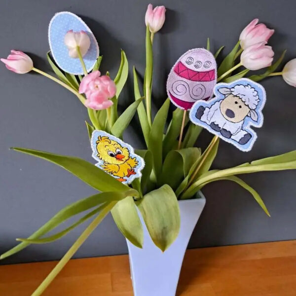 ITH Stickdatei Stabfiguren Ostern