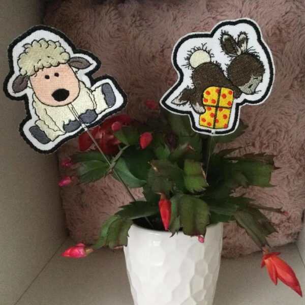 ITH Stickdatei Stabfiguren Ostern