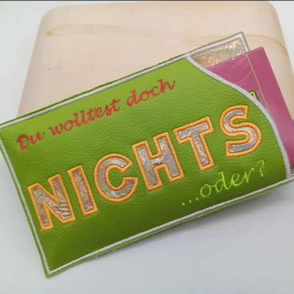 ITH Stickdatei Tasche Hülle Nichts