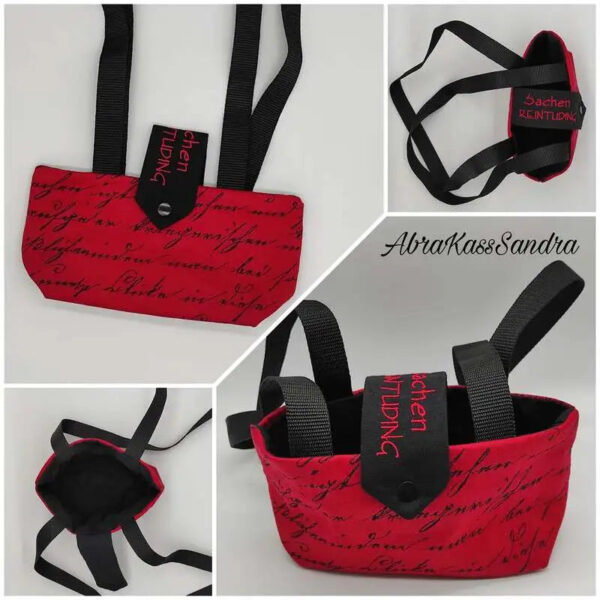 ITH Stickdatei Tasche mit Lasche Blanko eckig