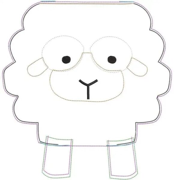 ITH Stickdatei Tasche Schaf
