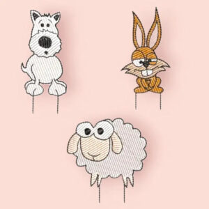 ITH Stickdatei Tiere Stiftaufsatz