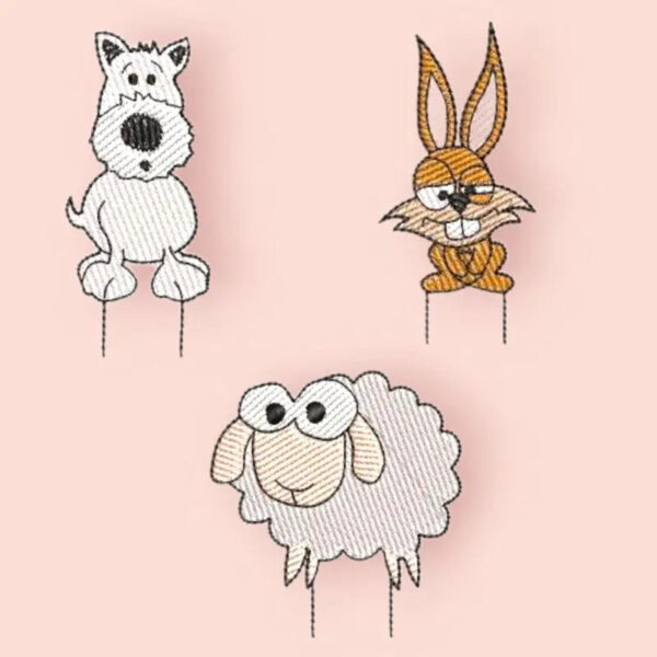 ITH Stickdatei Tiere Stiftaufsatz