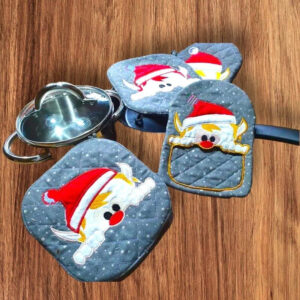 ITH Stickdatei Topfhandschuh Weihnachtsmotive