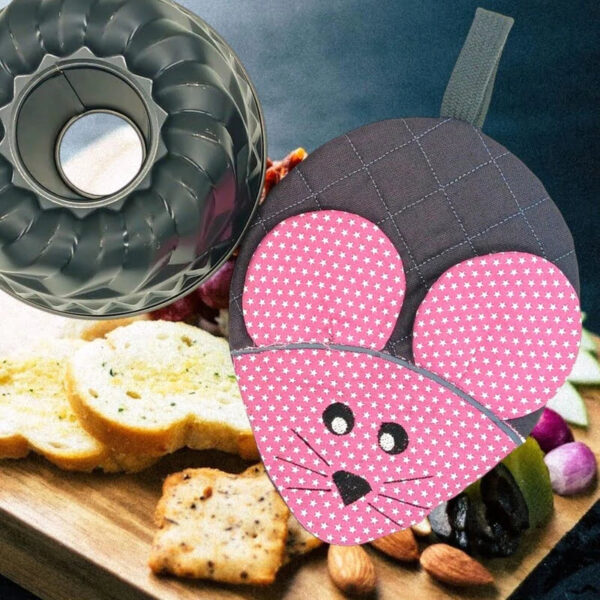 ITH Stickdatei Topflappen Maus – Süßer Maus-Topflappen