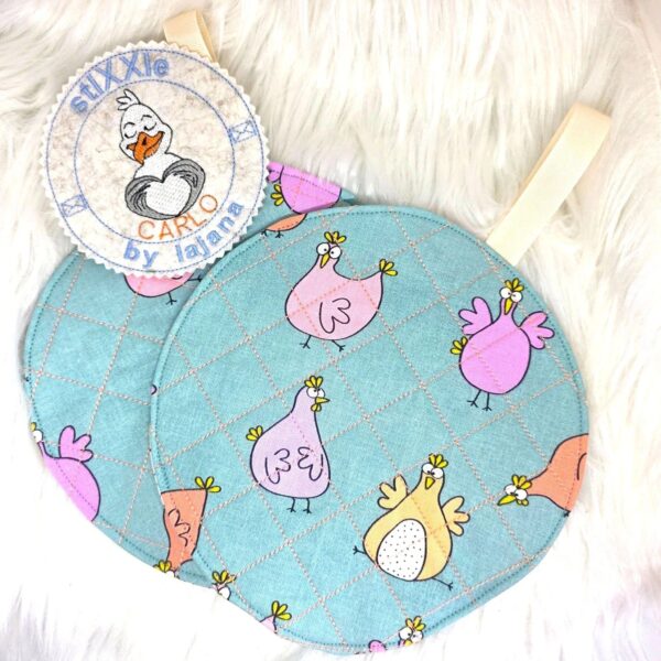 ITH Stickdatei Topfi Schneemann und Blanko rund